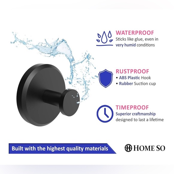 Black Wall Hooks Set - Picture 3 of 4